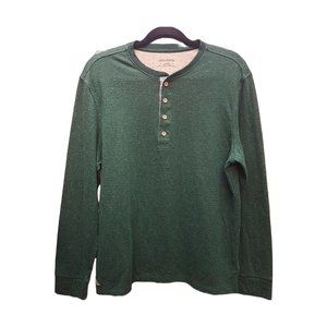 UNTUCKit Grassi Long Sleeve Henley Green Mens Regular Size Large Size L 358466